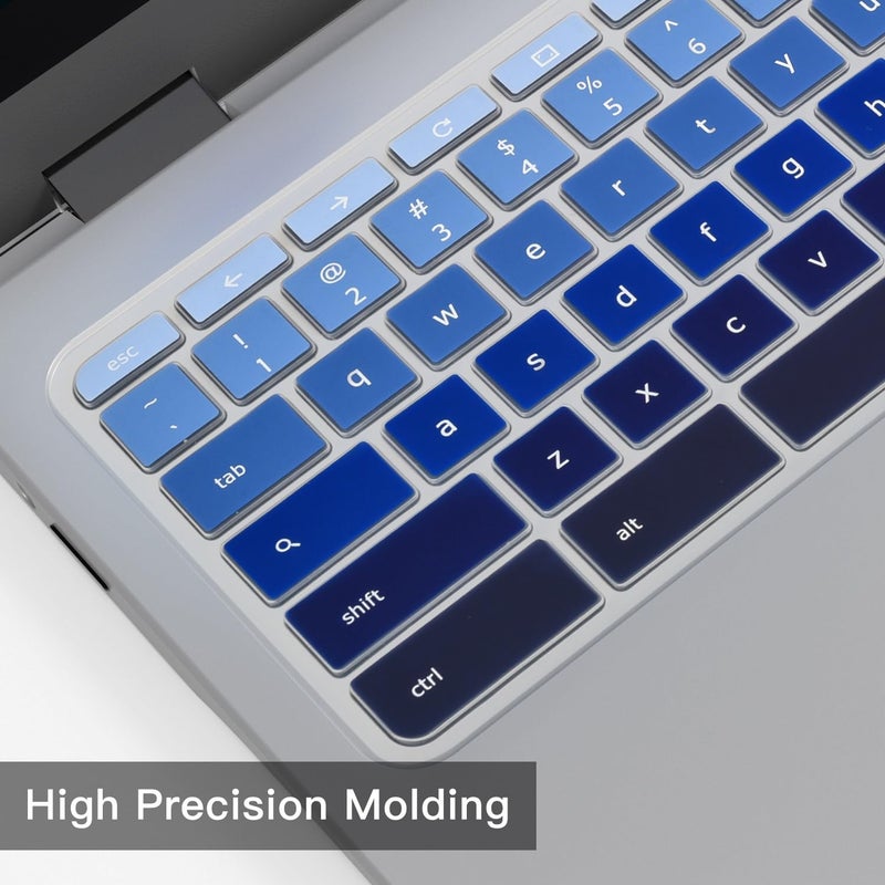 CaseBuy Keyboard Cover for Acer Chromebook Spin 11 311 C733 CP311 511 512/Chromebook 11 CB3-131 CB3-132 CP311 C738T CB5-132T/Chromebook Spin 713 CP713 R13 CB5-312T/Acer Chromebook 14 15 inch,Gradual Blue - Image 4